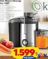 KİWİ KATI MEYVE SIKACAĞI KCJ-1807 600 W